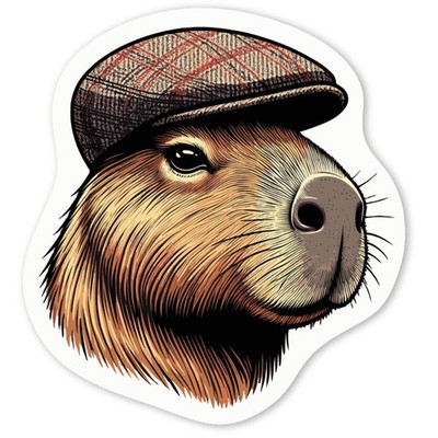 Aufkleber Sticker ''Capybara trägt eine Kappe'' (DW048819)