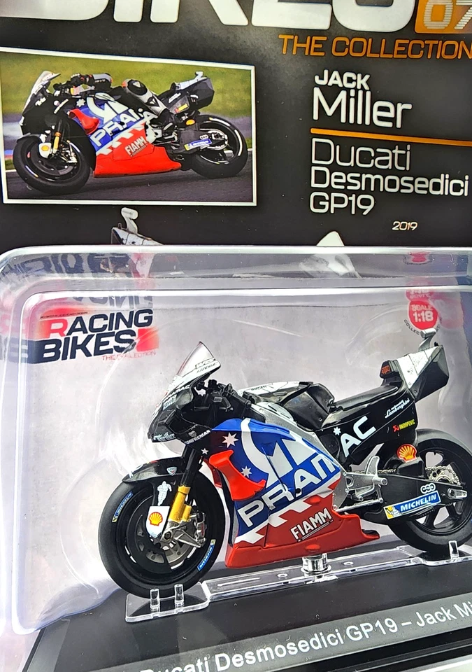 Jack Miller DUCATI DESMOSEDICI GP19 2019 #07  1:18 Scale Racing Bikes Collection - Image 2 of 4