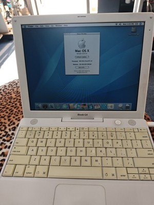 Apple A1054 12-inch iBook G4 800 MHz 384MB RAM 28GB HD macOS 10.4.0