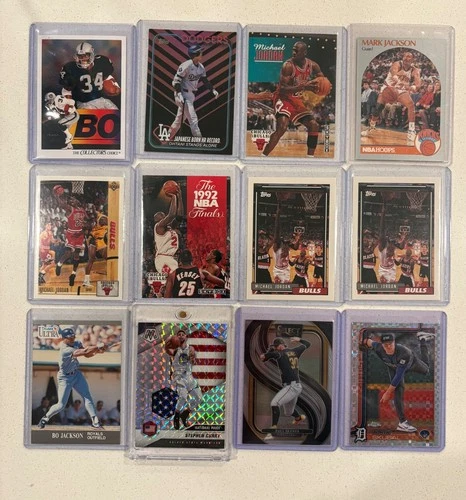 Mixed Sports Card Lot- Michael Jordan Mark Jackson, Bo Jackson