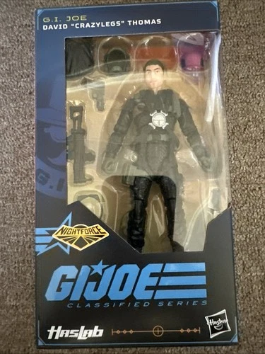 G.I. JOE CLASSIFIED SERIES HASLAB NIGHT FORCE CRAZY LEGS 145 NEW NO DRAGONFLY
