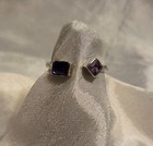 Sterling Silver Two Stone Open-Set Purple Amethyst Ring — photo 1