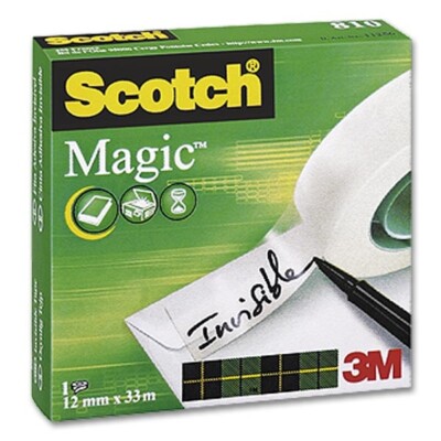 (0,10 /m) Scotch Magic Tape 810 unsichtbar Rolle 12 mm x 33 m