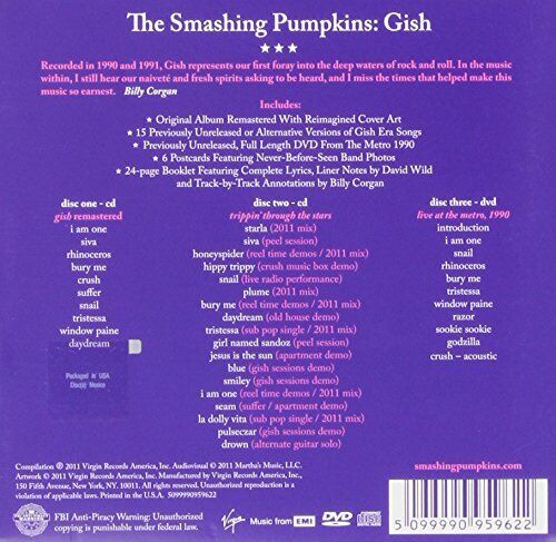 Gish Deluxe Edition Box Set, Reissued, 2CD+DVD Smashing Pumpkins NEW Gish Deluxe Edition Box Set, Reissued, 2CD+DVD Smashing Pumpkins NEW