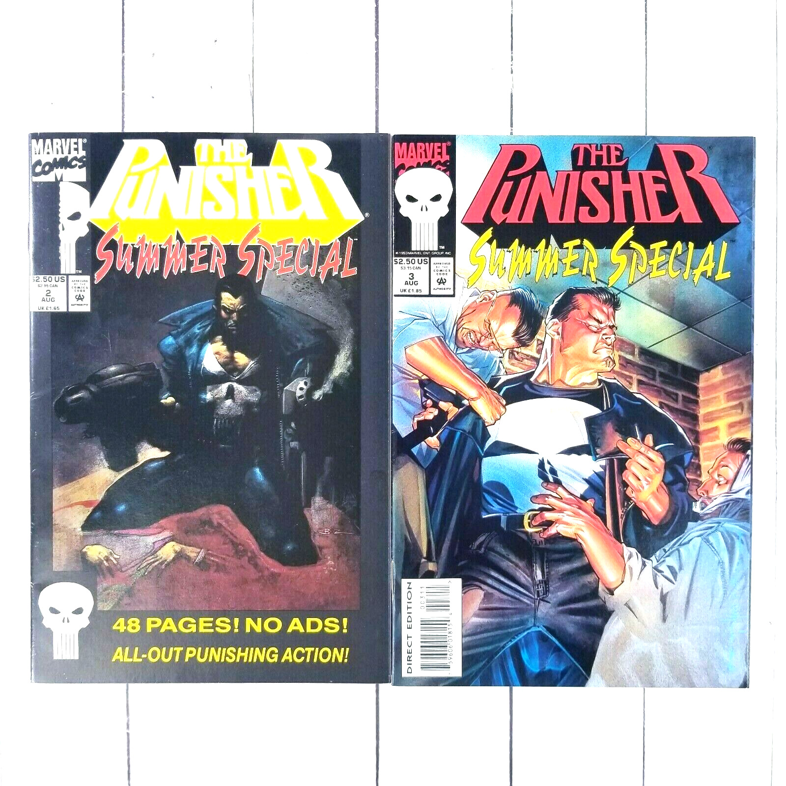 The Punisher Summer Special #2 & #3 Marvel 1992, Jimmy Palmiotti, Chuck Dixon VF