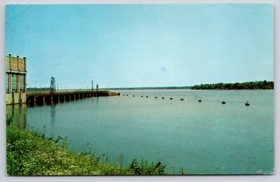 Crisp County Electric Power Dam Cordele GA 1978 Postcard Flint River