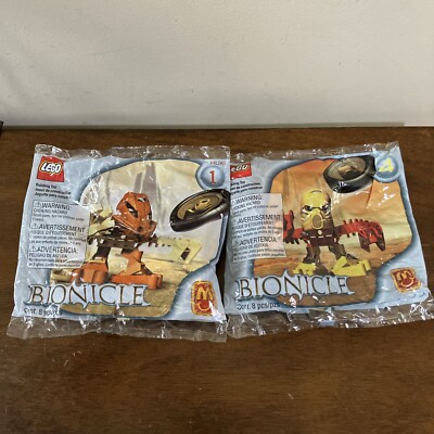 McDonald's Happy Meal LEGO Bionicle Huki #1 Jala #4 2001 SEALED