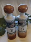 Goebel West Germany  Oeslauer Manufaktur Salt/Pepper Set "Burgund" Pattern  — photo 1
