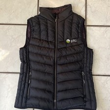 Tumi Pax Women’s M Puffer Vest Zip Black Goose Down Travel Packable Pillow Nwot