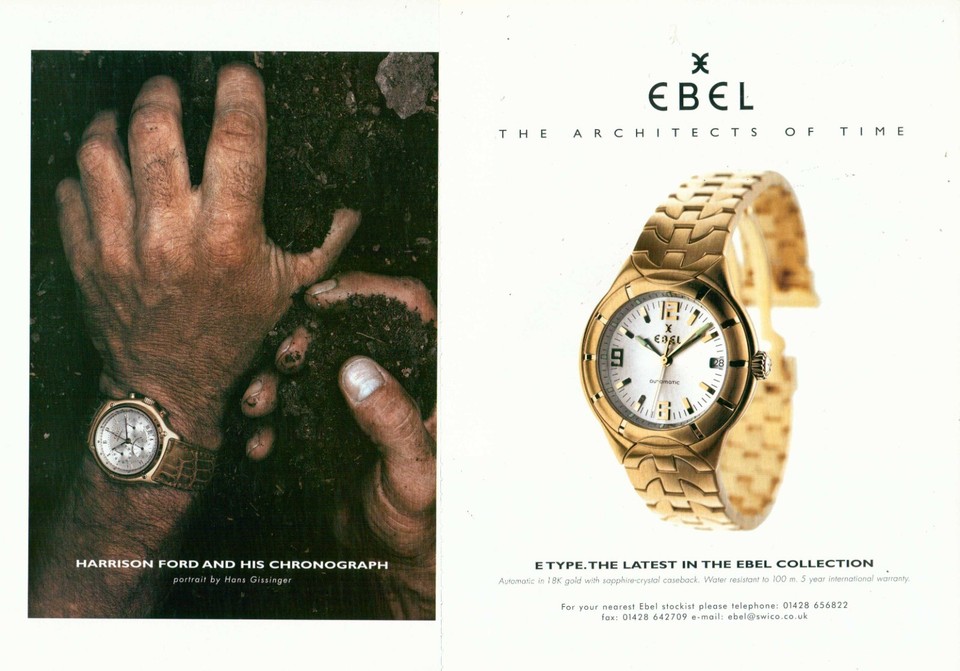 EBEL watch Magazine Print Ad Advert VTG 1pg 1999 | eBay