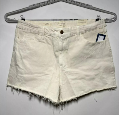 Women's High-Rise Shortie Jean Shorts - Universal Thread Off-White 22