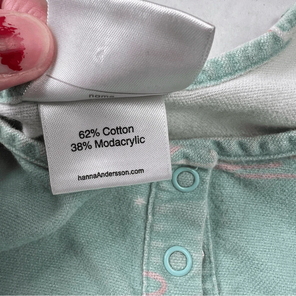 Lote Paquete Vestido Niñas 4T Náutico Hanna Andersson Terciopelo Midi Volantes Verde Azul Foto 3 de 4