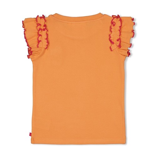 Camiseta JUBEL Samba Shake Volantes Naranja Talla 122 VERANO 2025 NUEVO - Imagen 2 de 3