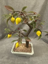 Andrea Glass Japan rare Vintage Glass Lemon Tree Bonsai MCM