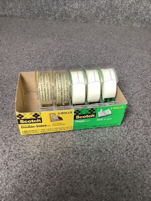 Scotch 2 XL Roll Double Sided Tape + 3 XL Roll Magic Tape M47C