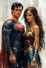 "Superman & Wonder Woman 3" 13x19 Art Print Limited to 20 Hand-Numbered Copies
