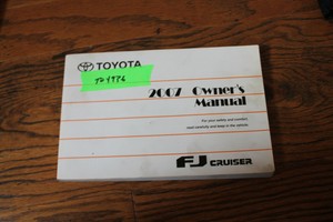2007 Toyota Fj Cruiser Fj Owners Manual Toy936 Ebay