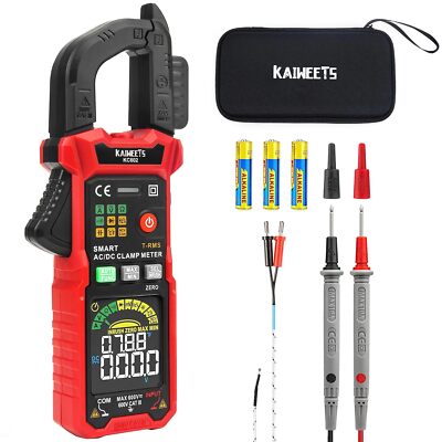 KAIWEETS KC602 Intelligente Stromzange, Strommessgerät AC/DC-Strom:0-600A