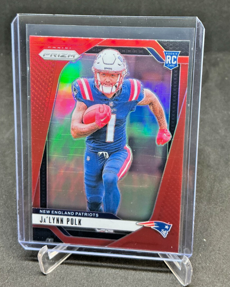 2024 Panini Prizm JA'LYNN POLK RC Red Prizm SSP #339 Patriots