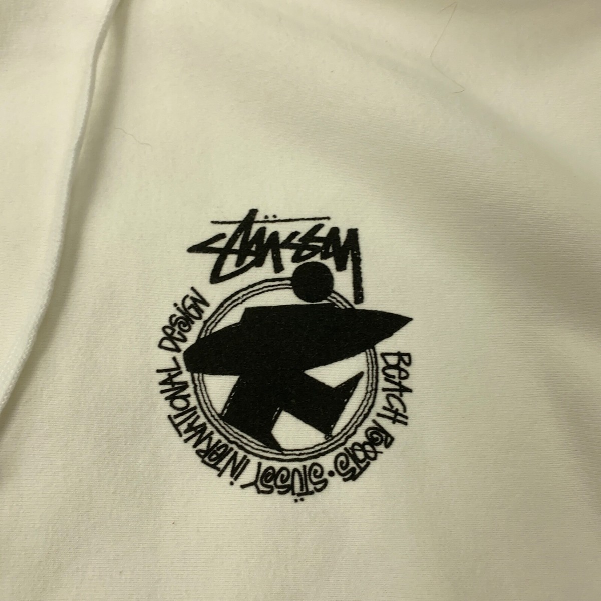 Stussy Beach Roots Hoodie Mens XL White Sweatshirt | eBay