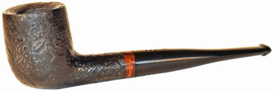 Carey Magic Inch Smoking Pipe - Straight Black Rustic Billiard - 303K