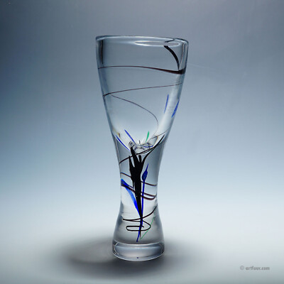 Kosta 46680 VICKE LINDSTRAND Sweden 花瓶 Vicke Lindstrand for Kosta, Sweden, Clear glass vase with internal