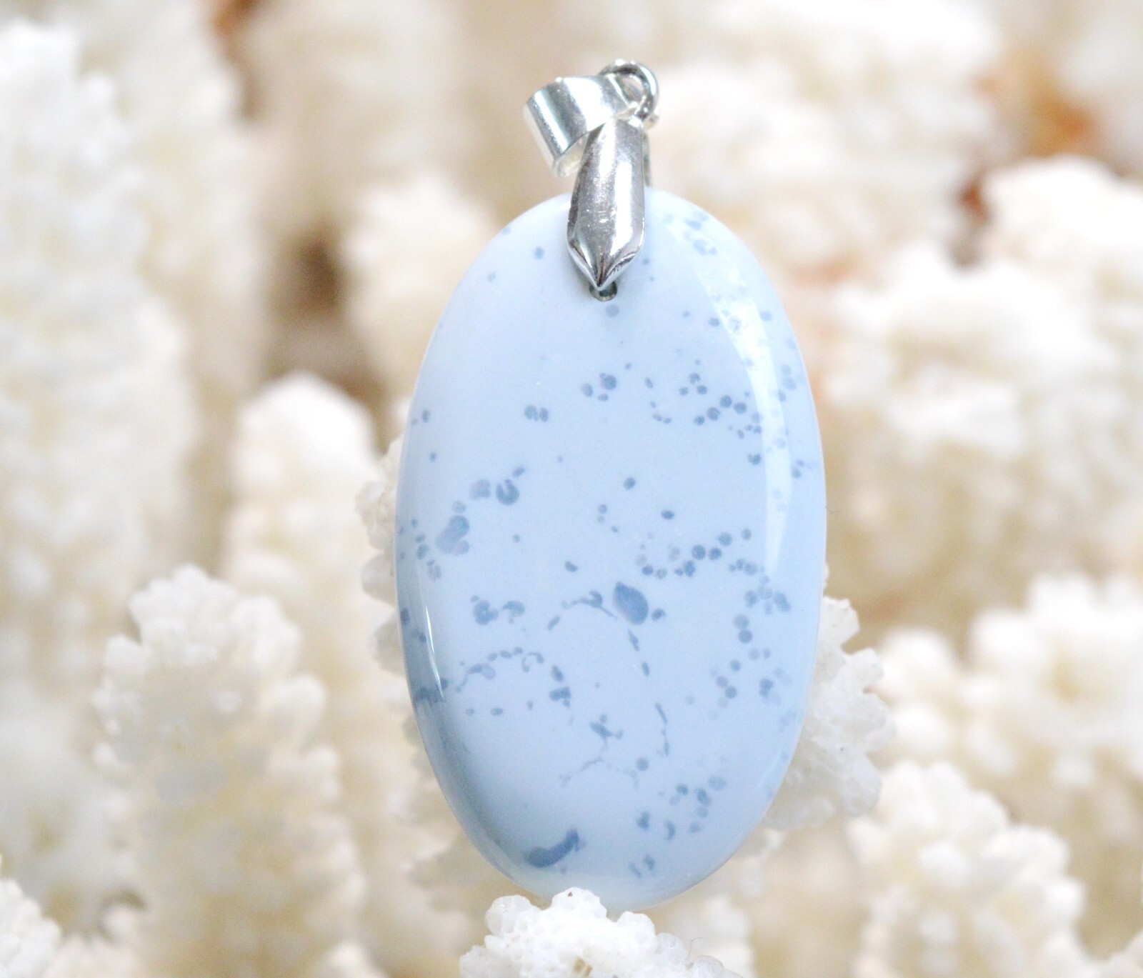 Pendentif cabochon en opale Owyhee naturelle de 39 carats pour collier artisanat FL27