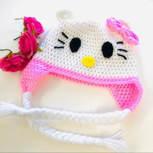 hello kitty crochet hat