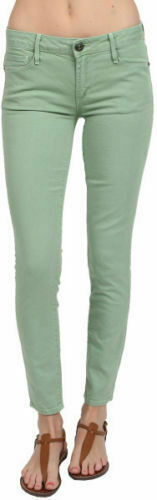 NEW EARNEST SEWN HARLAN MOSS GREEN SKINNY STRETCH JEANS PANTS SIZE 25 / SIZE 6-8 - Picture 1 of 2