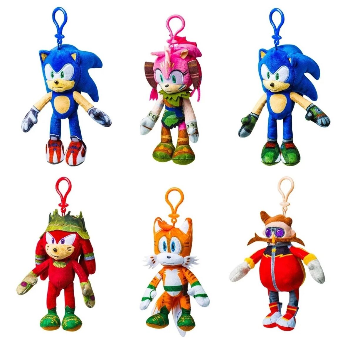 P.M.I. SONIC PRIME NETFLIX SOFT PLUSH CLIP ON KEYRING TOYS SON7004 ASSORT  15 CM