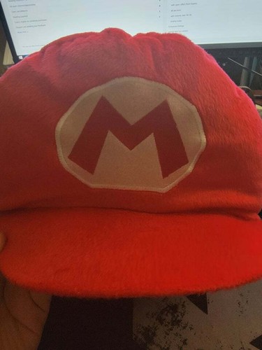 Super mario adult cosplay mario cap hat 