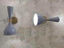 1950's Mid Century Modern Brass Italian Wall Sconce Stilnovo Wall Fixture