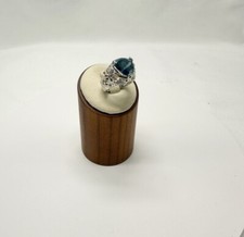 Vintage Sterling Silver Blue Topaz Ring Size 7