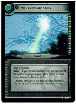 STAR TREK CCG 2E CALL TO ARMS RARE KARTE THE CRYSTALINE ENTITY 3R60 ex