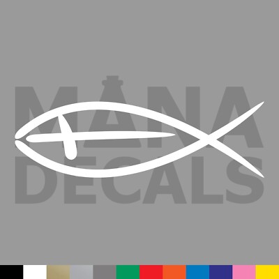 Ichthys Jesus Fish Vinyl Die Cut Decal Sticker - Christian Christ ...