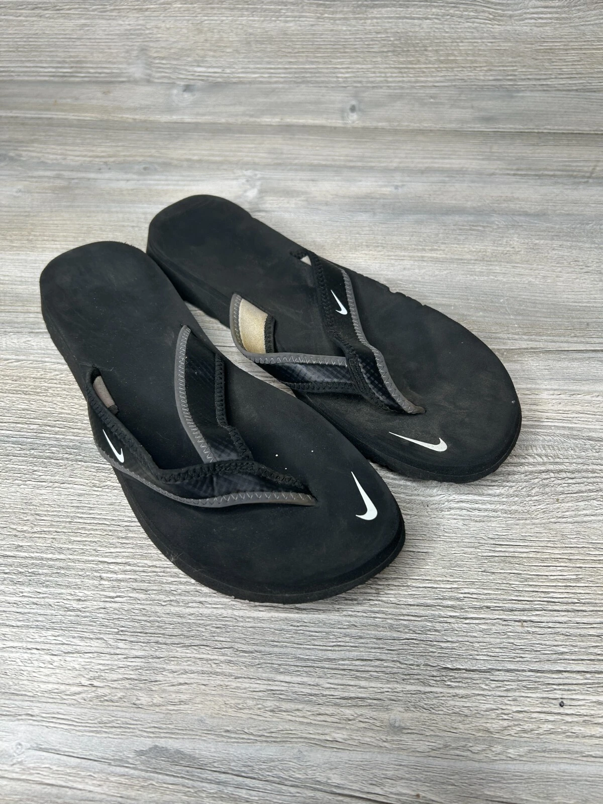 Scarpe sandalo infradito donna Nike Celso taglia 10 medio nero sintetico