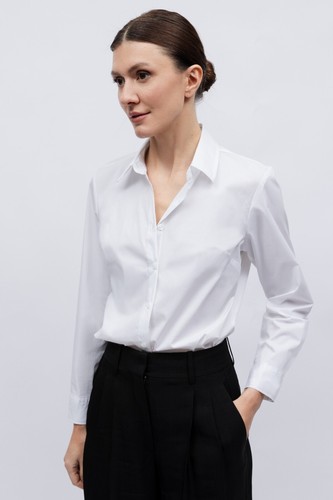 1stAmerican Elegante Camicia Manica Lunga da Donna Blusa con Bottoni in Cotone - Imagen 15 de 30