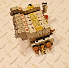 SMC Manifold  With 8 SY3140-5LOU Solenoid Valves