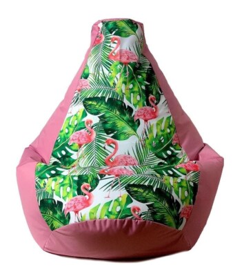 5905359299530 Sako Tasche pouffe Birnendruck rosa-flammend XXL 140 x 100 cm Go G