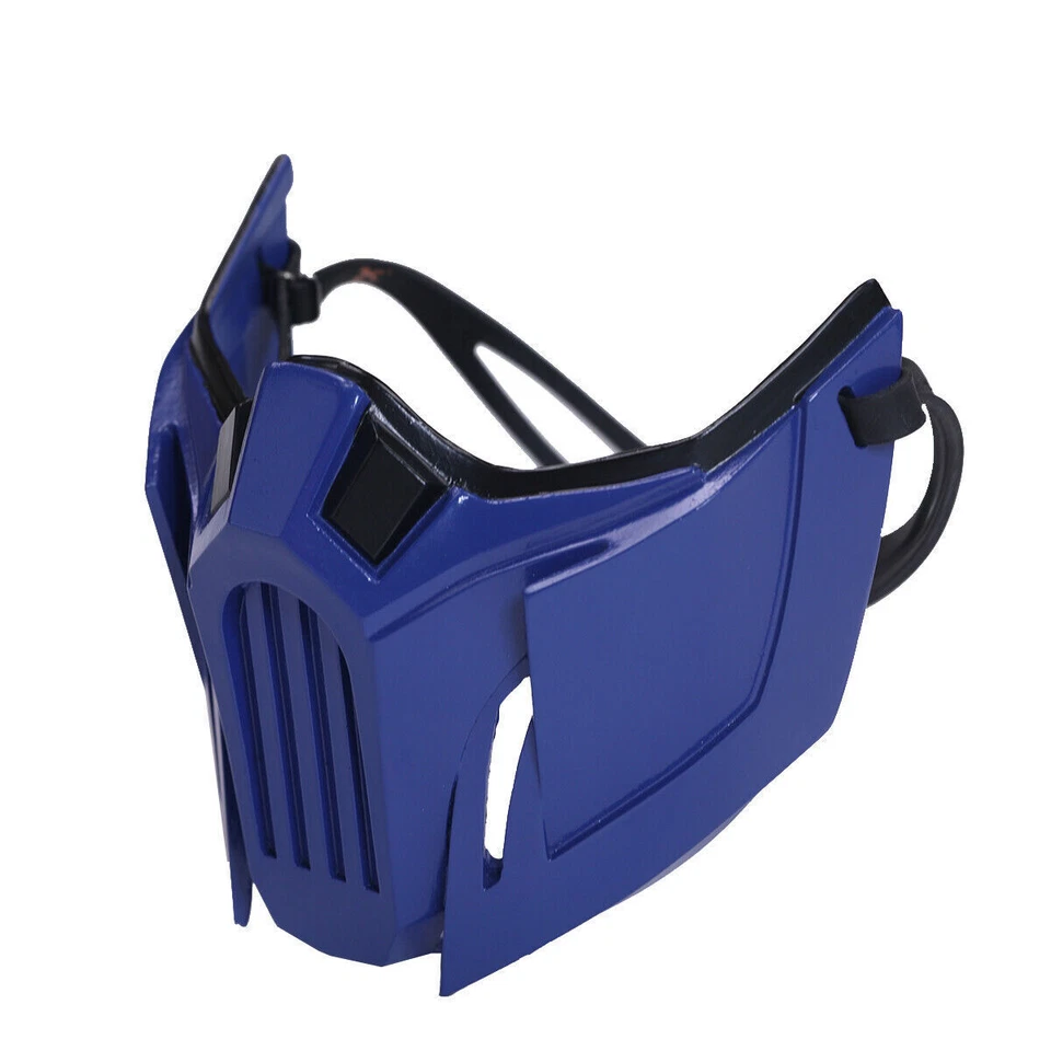 Game Cosplay Costume Prop Mortal Kombat 11 Sub-Zero Half Face Mask Resin - Image 2 of 4