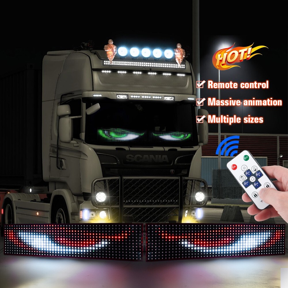 Animated Car Eyes 2PCs Devil Eyes Lights For Cars,Ultra-Thin Flexible LED Display Screen Panel Car Window Dynamic Personalized Big Eye Lights Truck Windshield C Led Matrix Panel Eye Animated Car Eyes 2PCs Devil Eyes Lights For Cars,Ultra-Thin Flexible LED Display Screen Panel Car Window Dynamic Personalized Big Eye Lights Truck Windshield C Led Matrix Panel Eye