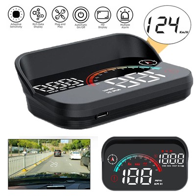 Universal Digital Speedometer GPS Car HUD Head Up Display MPH Overspeed Alarm 