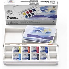 Peinture aquarelle - Boite de poche - 8 demi-godets - Winsor et Newton - Ciel