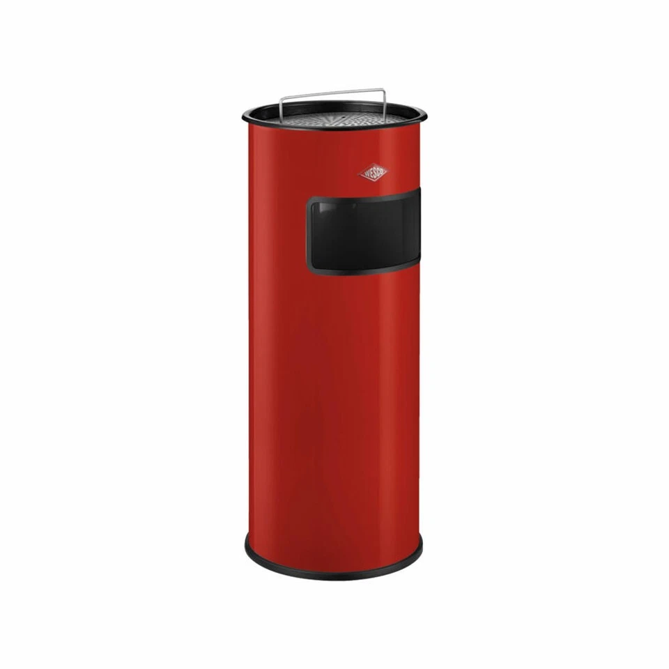 Wesco Cendrier sur pied 50 avec tamis Rouge, Cendrier, tôle d acier, 50 L, 80... - Photo 1/1
