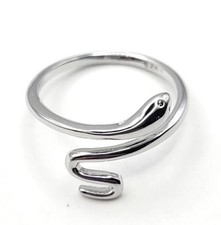 925 Sterling Silver Snake Ring Size 8