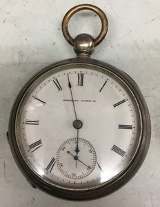 Montre à Gousset Vintage Waltham En Argent - Pièce De Monnaie - Année 1889 - À Réparer