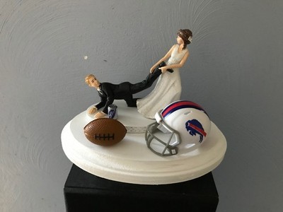 Buffalo Bills Cake Topper Bride Groom Wedding day NFL Funny Football Theme