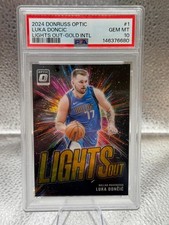 2024 Donruss Optic Luka Doncic Lights Out Gold 7/10 Psa 10