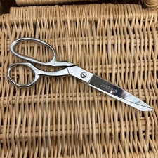 Vintage Gingher 8 in Dressmaker Shears, Right Hand Scissors Chrome 8 1/2"L