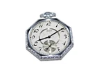 Fancy Art Deco 1920's Engraved Antique Elgin Octagon Pocket Watch Running